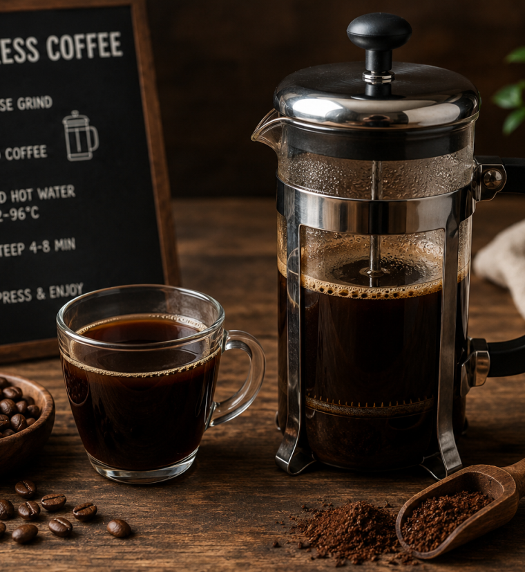چطوربافرنچ پرس قهوه ای شفاف و بدون رسوب دم کنیم ؟